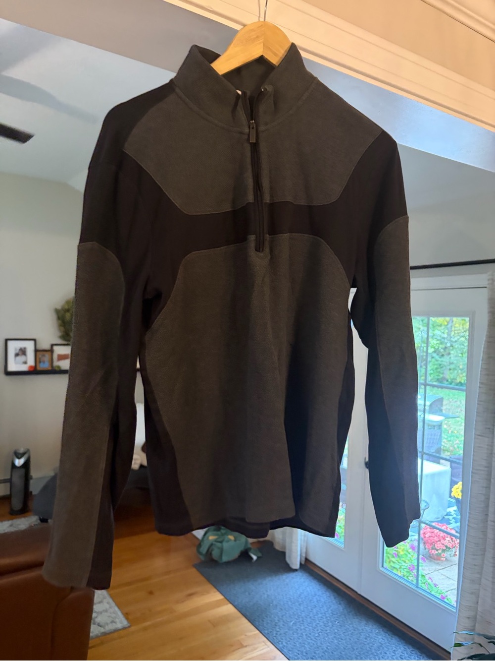 Calvin Klein Men's Two-Tone Charcoal & Black Zip-Up Sweater